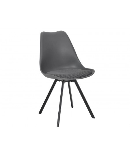 ΚΑΡΈΚΛΑ CHAIR PP WITH CUSHION ATOM GREY M4 HD0484