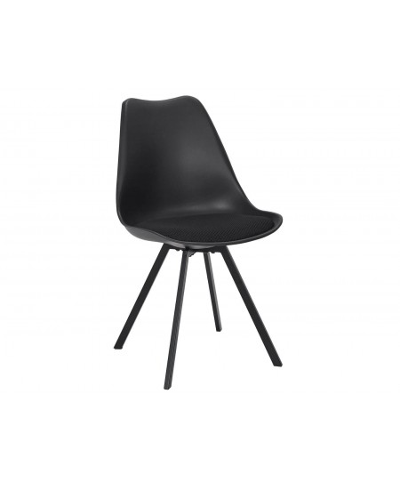 ΚΑΡΈΚΛΕΣ & ΠΟΛΥΘΡΌΝΕΣ CHAIR PP WITH CUSHION ATOM BLACK M4 HD0483