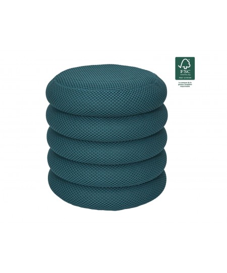 Σκαμπό-μπαούλο Atom Home Deco Factory - 37x42cm - Μπλε