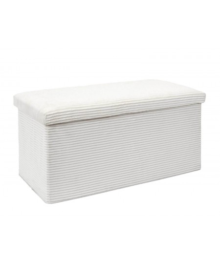 Σκαμπό-μπαούλο Scott Home Deco Factory - 76x38x38cm - Μπεζ