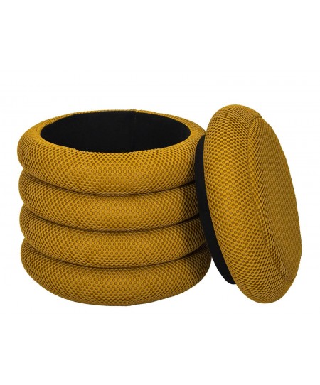 Σκαμπό-μπαούλο Atom Home Deco Factory - 37x42cm - Κίτρινο