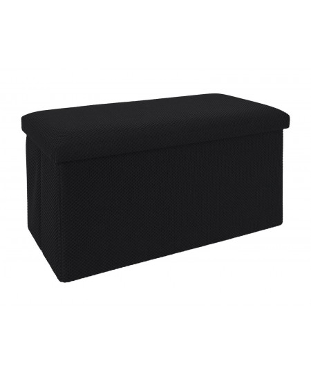 Σκαμπό-μπαούλο Atom Home Deco Factory - 76x38x38cm - Μαύρο
