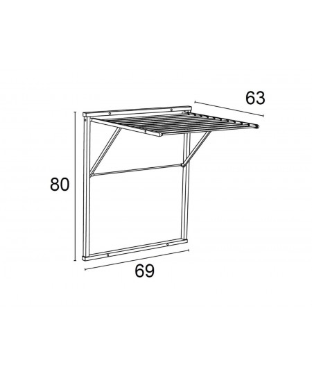 Απλώστρα Kledy ARiT - 69x63x80cm - Λευκό