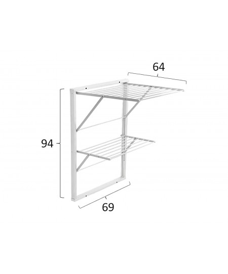 Απλώστρα Kevin ARiT - 69x64x94cm - Λευκό