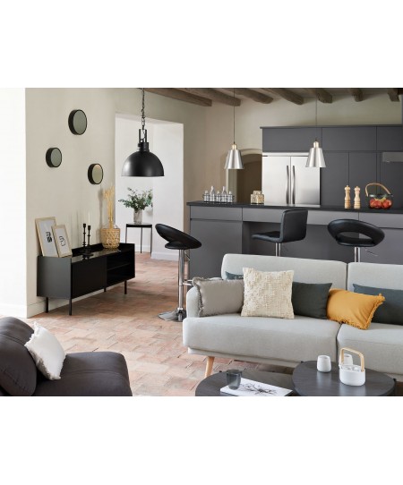 SASHA BLK/CHR PU ADJ BAR STOOL ATMOSPHERA 114600A