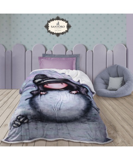 Κουβέρτα fleece μονή (160Χ220) THE SNOW GIRL SANTORO GORJUSS 5033, DAS HOME 