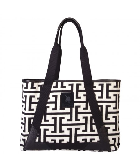 GREENWICH POLO CLUB ΤΣΑΝΤΑ ΘΑΛΑΣΣΗΣ 35Χ42Χ12 3838 ΕΚΡΟΥ, ΜΑΥΡΟ