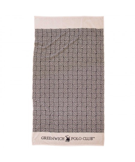 GREENWICH POLO CLUB ΠΕΤΣΕΤΑ ΘΑΛΑΣΣΗΣ 90Χ170 3732 ΕΚΡΟΥ, ΜΑΥΡΟ