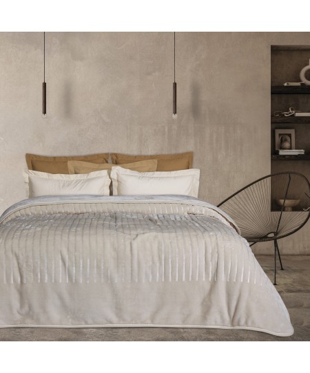 DAS HOME ΚΟΥΒΕΡΤΑ VELOUR MONH 1351 ΜΠΕΖ 160Χ240