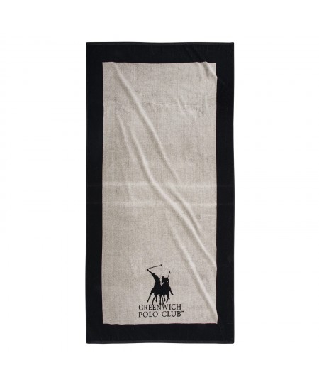 GREENWICH POLO CLUB ΠΕΤΣΕΤΑ ΘΑΛΑΣΣΗΣ 90Χ180 3858 ΕΚΡΟΥ, ΜΑΥΡΟ