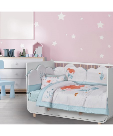 DAS BABY ΚΟΥΒΕΡΛΙ FUN 4876 ΛΙΛΑ, ΜΕΝΤΑ, ΡΟΖ 110Χ150