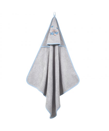 GREENWICH POLO CLUB ΚΑΠΑ ΒΑΒΥ 8851 BLUE, GREY 80Χ80