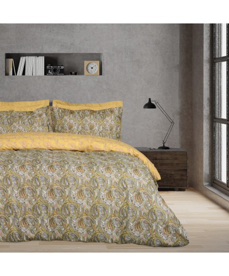 DAS HOME ΣΕΤ ΠΑΠΛΩΜΑΤΟΘΗΚΗ ΜΟΝΗ HAPPY 9651 IVORY, OCHRE, TAUPE 160Χ240