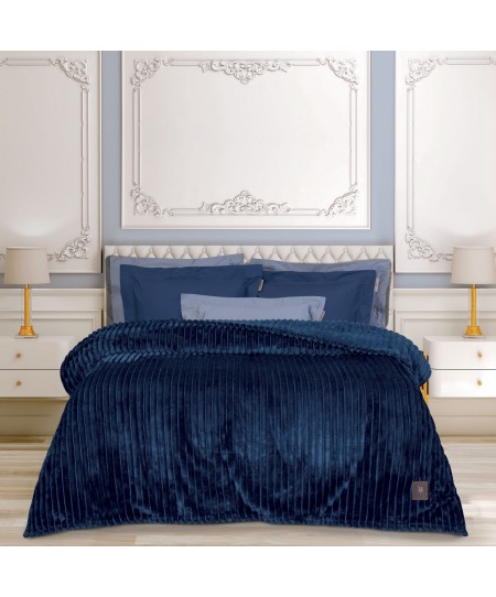 GREENWICH POLO CLUB ΚΟΥΒΕΡΤΑ FLEECE ΥΠΕΡΔΙΠΛH 3487 BLUE 220Χ240