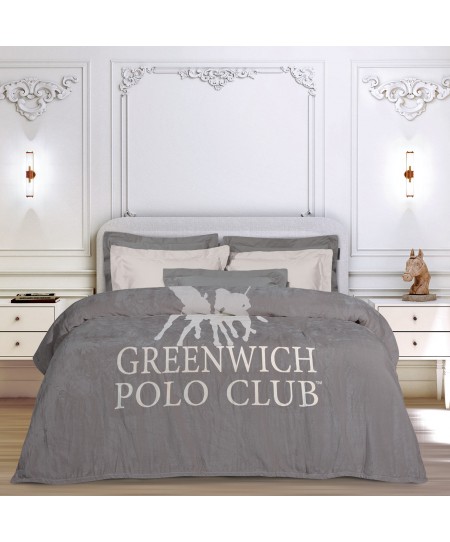 GREENWICH POLO CLUB ΚΟΥΒΕΡΤΑ FLEECE ΥΠΕΡΔΙΠΛH 3489 GREY 220Χ240