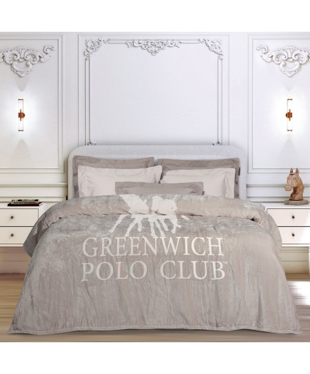 GREENWICH POLO CLUB ΚΟΥΒΕΡΤΑ FLEECE ΥΠΕΡΔΙΠΛH 3490 TAUPE 220Χ240