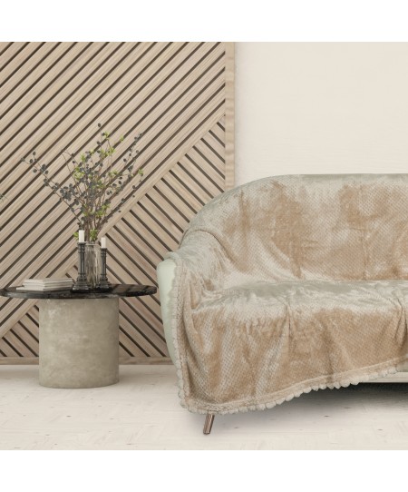 DAS HOME ΚΟΥΒΕΡΤΑ FLEECE 130Χ170 1187 BEIGE