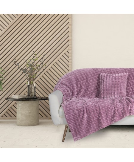 DAS HOME ΚΟΥΒΕΡΤΑ FLEECE 130Χ170 1358 DUSTY PURPLE