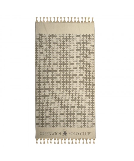 GREENWICH POLO CLUB ΠΕΤΣΕΤΑ-ΠΑΡΕΟ 90Χ170 4057 BEIGE, BLACK