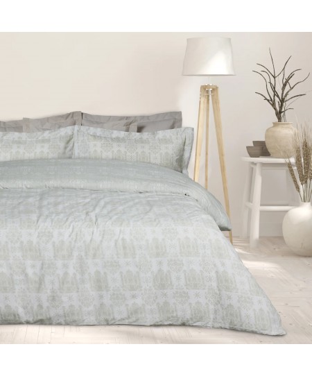 DAS HOME ΣΕΤ ΣΕΝΤΟΝΙΑ ΥΠΕΡΔΙΠΛΑ HAPPY 9673 TAUPE, WHITE 240Χ260