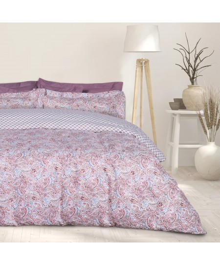 DAS HOME ΣΕΤ ΣΕΝΤΟΝΙΑ ΥΠΕΡΔΙΠΛΑ HAPPY 9669 PINK, RED 240Χ260