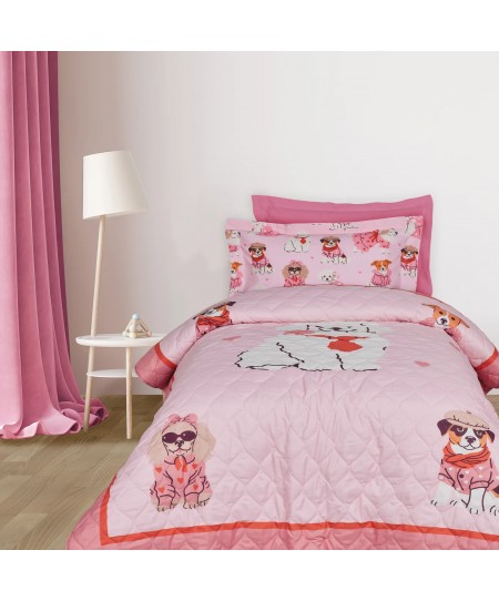DAS KIDS ΚΟΥΒΕΡΛΙ ΜΟΝΟ 4938 PINK 160Χ220