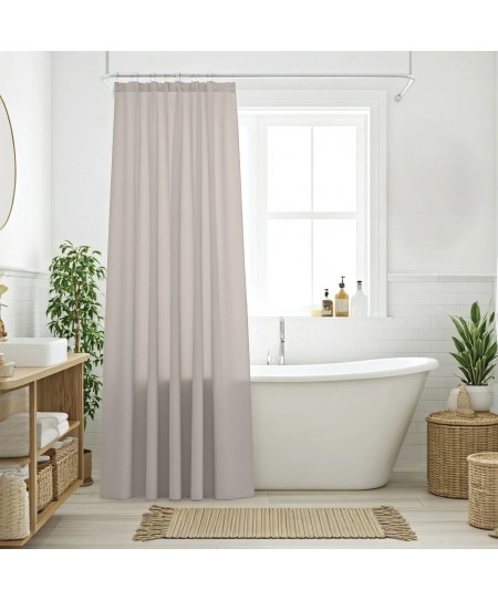 DAS HOME ΚΟΥΡΤΙΝΑ ΜΠΑΝΙΟΥ 200Πx180Υ 0808 TAUPE
