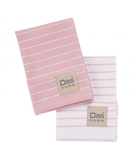 DAS HOME ΣΕΤ ΠΟΤΗΡΟΠΑΝΑ 2ΤΜΧ 30Χ50 0823 PINK, WHITE