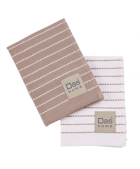 DAS HOME ΣΕΤ ΠΟΤΗΡΟΠΑΝΑ 2ΤΜΧ 30Χ50 0825 TAUPE, WHITE