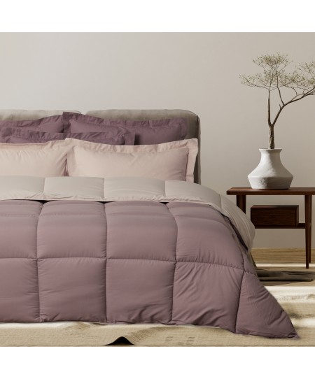 DAS HOME ΠΑΠΛΩΜΑ ΥΠΕΡΔΙΠΛΟ HAPPY 9691 BEIGE, PURPLE 220Χ240