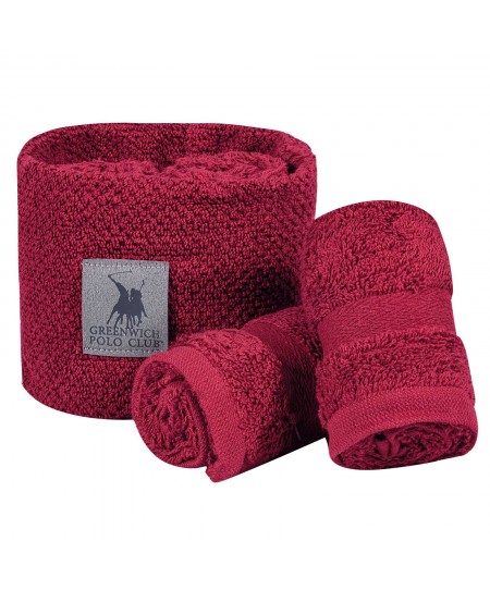 GREENWICH POLO CLUB ΣΕΤ ΠΕΤΣΕΤΕΣ 4 ΤΕΜΑΧΙΩΝ ESSENTIAL 4109 BORDEAUX 30Χ30