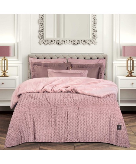 GREENWICH POLO CLUB ΚΟΥΒΕΡΤΟΠΑΠΛΩΜΑ RABBIT FAUX FUR KING ESSENTIAL 3961 NUDE