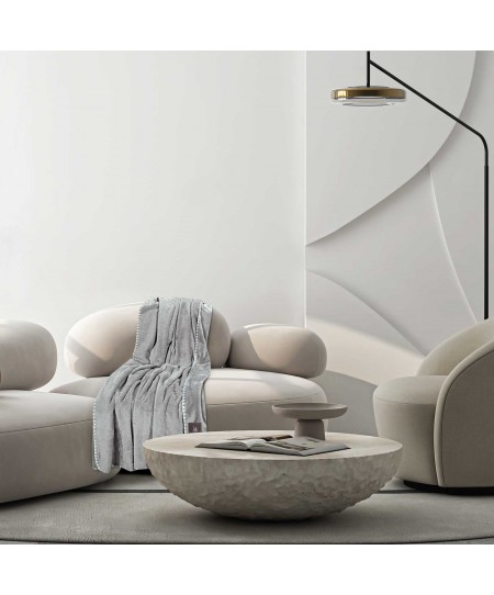 GREENWICH POLO CLUB ΚΟΥΒΕΡΤΑ ΚΑΝΑΠΕ FLEECE 130Χ170 ESSENTIAL 4439 GREY