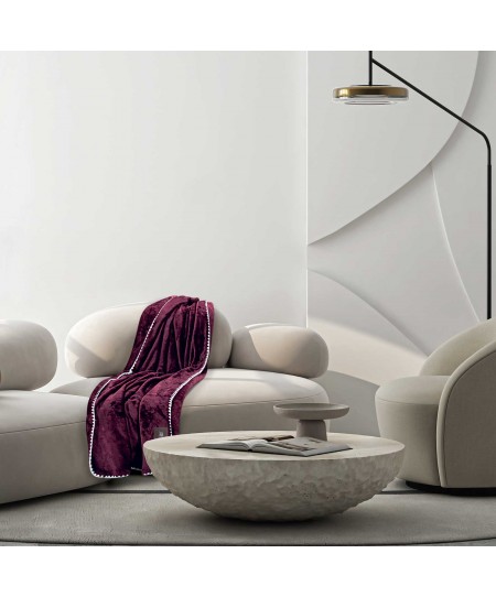 GREENWICH POLO CLUB ΚΟΥΒΕΡΤΑ ΚΑΝΑΠΕ FLEECE 130Χ170 ESSENTIAL 4440 BORDEAUX