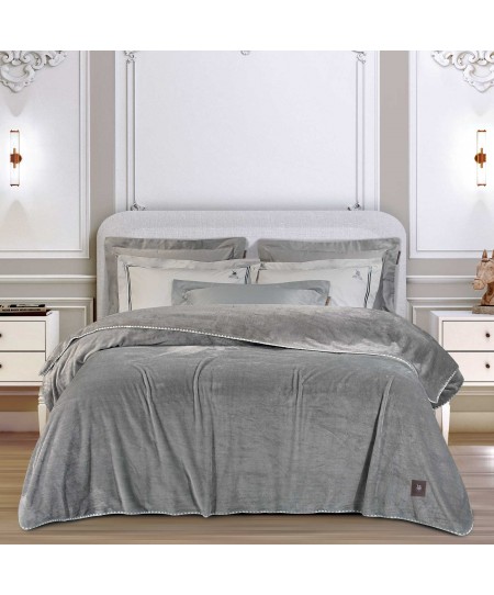 GREENWICH POLO CLUB ΚΟΥΒΕΡΤΑ FLEECE 170X240 ESSENTIAL 4439 GREY