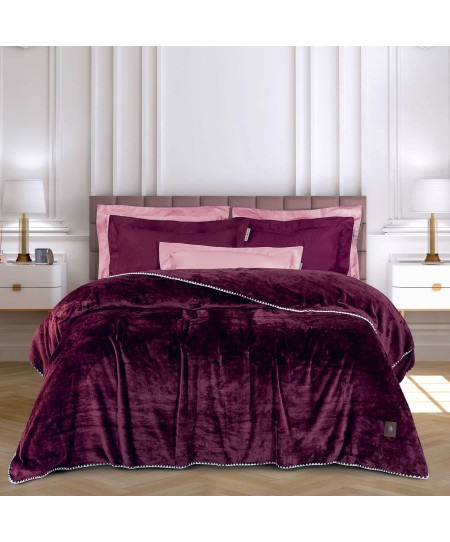 GREENWICH POLO CLUB ΚΟΥΒΕΡΤΑ FLEECE 170X240 ESSENTIAL 4440 BORDEAUX