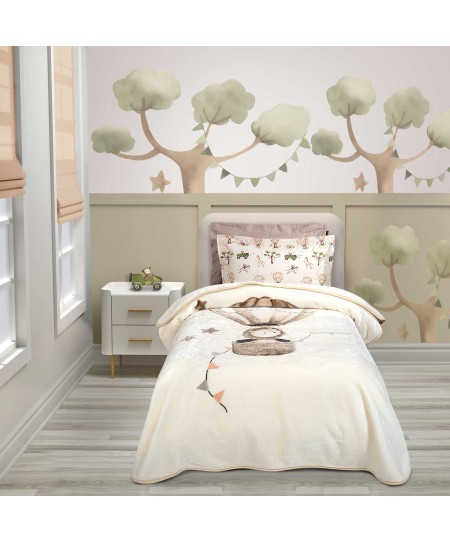 GREENWICH POLO CLUB ΚΟΥΒΕΡΤΑ VELOUR JUNIOR ESSENTIAL 8860 TAUPE 160Χ220