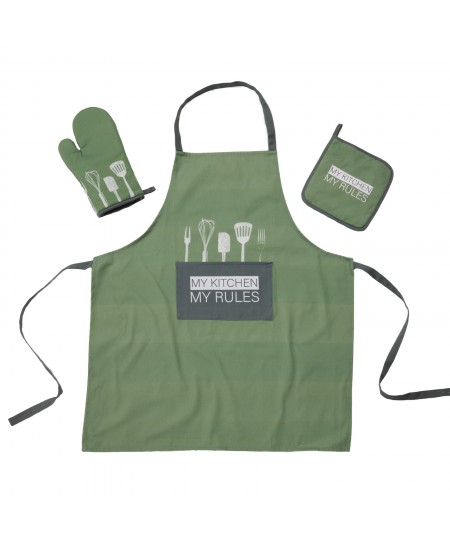 DAS HOME ΣΕΤ ΚΟΥΖΙΝΑΣ 3ΤΜΧ 0863 DARK MINT