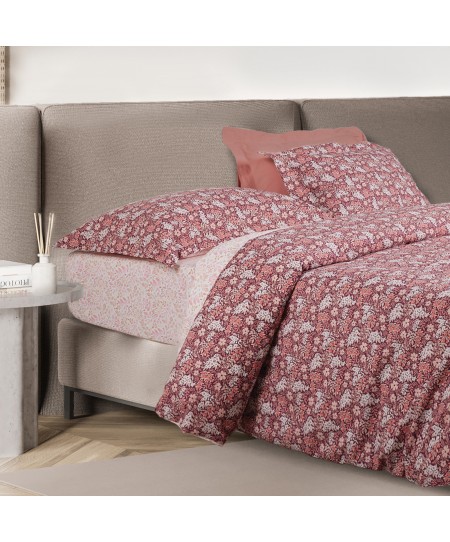 DAS HOME ΣΕΤ ΣΕΝΤΟΝΙΑ ΥΠΕΡΔΙΠΛΑ ΜΕ ΛΑΣΤΙΧΟ CASUAL 5433 BORDEAUX, NUDE 170x200+35