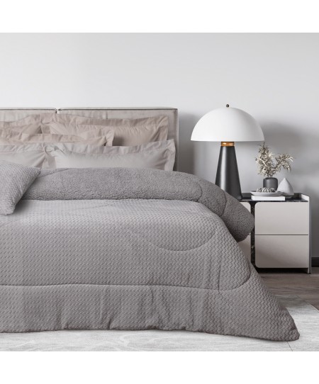 DAS HOME ΚΟΥΒΕΡΤΟΠΑΠΛΩΜΑ SHERPA ΥΠΕΡΔΙΠΛΟ 1368 GREY 220Χ240