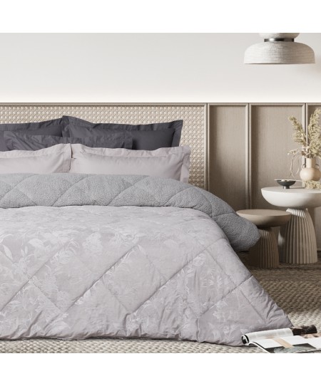 DAS HOME VELVET ΚΟΥΒΕΡΤΟΠΑΠΛΩΜΑ SHERPA ΜΟΝΟ 1376 GREY 160Χ220