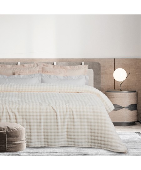 DAS HOME ΚΟΥΒΕΡΤΑ BUBBLE FLEECE 160Χ220 1369 IVORY