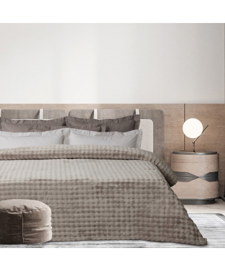 DAS HOME ΚΟΥΒΕΡΤΑ BUBBLE FLEECE 160Χ220 1370 TAUPE