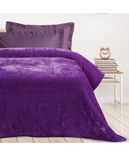 DAS KIDS ΚΟΥΒΕΡΤΑ VELOUR MONH 0296 PURPLE 160Χ220