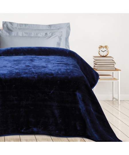 DAS KIDS ΚΟΥΒΕΡΤΑ VELOUR MONH 0292 BLUE 160Χ220