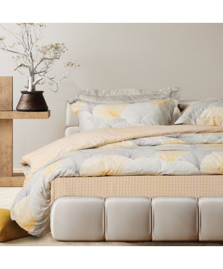 DAS HOME ΣΕΤ ΠΑΠΛΩΜΑΤΟΘΗΚΗ ΜΟΝΗ HAPPY 9685 GREY, OCHRE 160Χ240