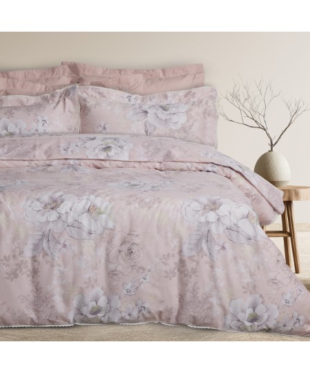 DAS HOME ΠΑΠΛΩΜΑΤΟΘΗΚΗ ΣΕΤ ΥΠΕΡΔΙΠΛΗ PRESTIGE 1711 GREY, PINK 220Χ240