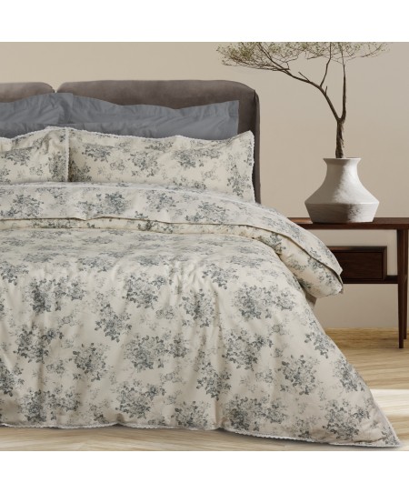 DAS HOME ΠΑΠΛΩΜΑΤΟΘΗΚΗ ΣΕΤ ΥΠΕΡΔΙΠΛΗ PRESTIGE 1712 GREY, IVORY 220Χ240
