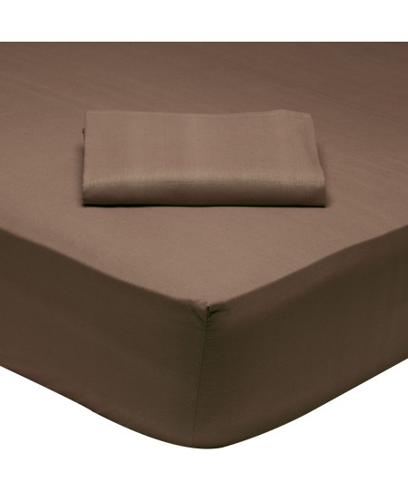 DAS HOME ΣΕΝΤΟΝΙ KING ΜΕ ΛΑΣΤΙΧΟ COFFEE BRONW 1004 COFFEE BROWN 180Χ200+35