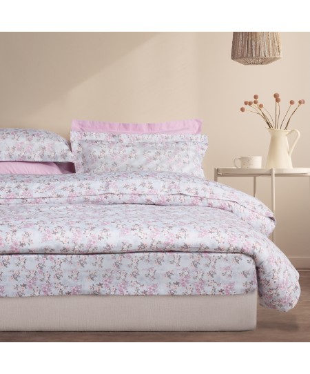 DAS HOME ΣΕΝΤΟΝΙΑ ΣΕΤ ΥΠΕΡΔΙΠΛΑ EXECUTIVE 1724 LIGHT GREY, PINK 240Χ260